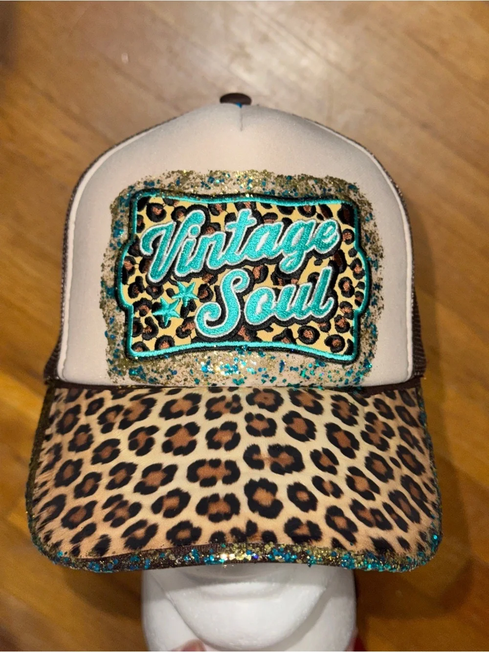 Vintage Soul Leopard Print Trucker Hat